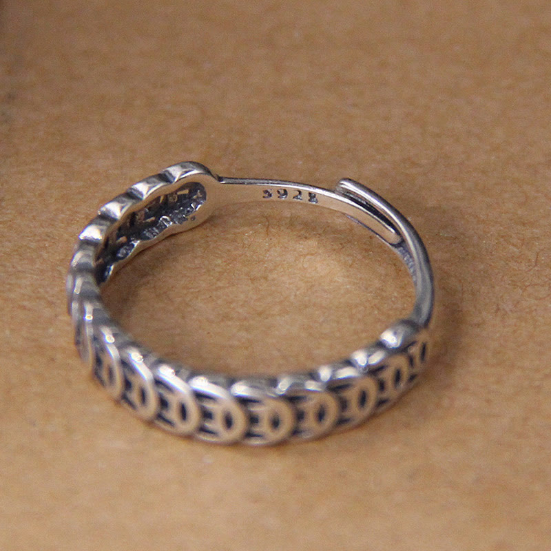 Wear FengShui Vintage Copper Coin Design Luck Adjustable Ring