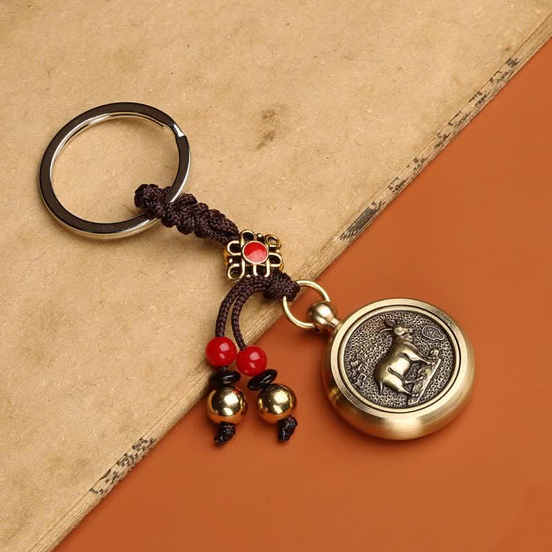 Wear FengShui 12 Chinese Zodiac Blessing Wealth Fortune Keychain