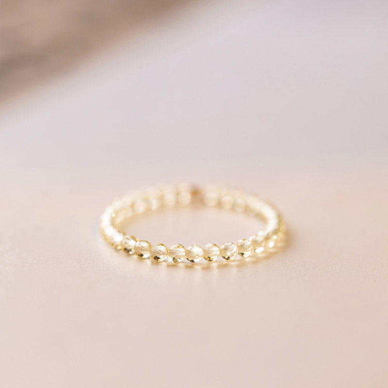 Wear FengShui Natural Citrine Happiness Prosperity Ring