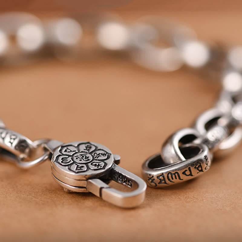 Wear FengShui Om Mani Padme Hum Double Dorje Copper Engraved Wisdom Bracelet