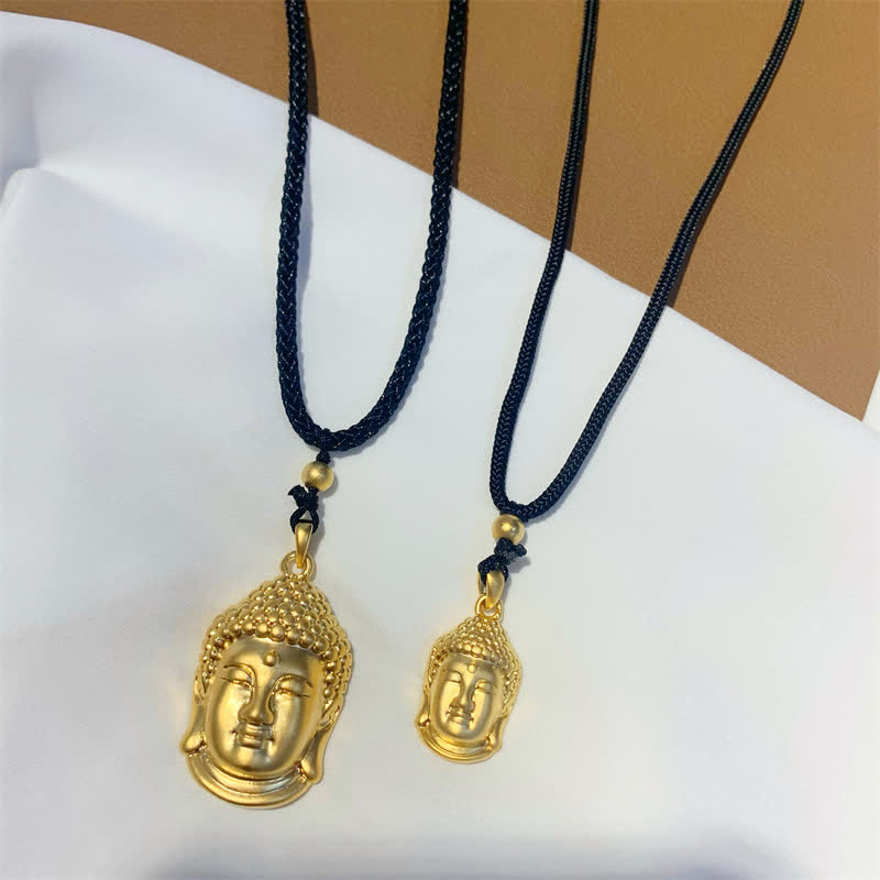 Wear FengShui Gold Buddha Copper Wealth Necklace Pendant