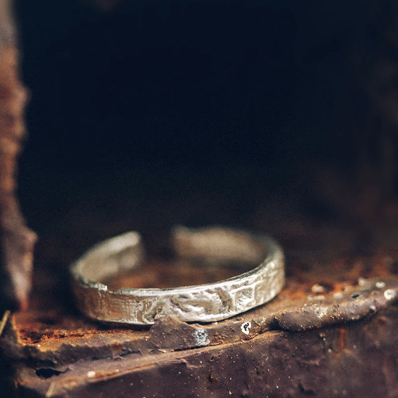 Wear FengShui 925 Sterling Silver Simple Design Blessing Couple Ring