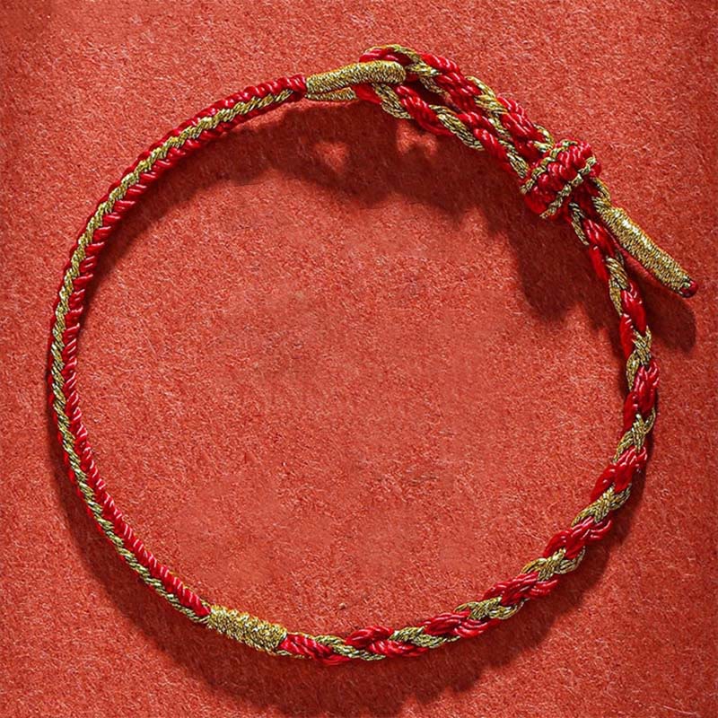 Wear FengShui Handmade Chinese Zodiac Rabbit Rooster Rat Horse Dragon Protection Braid String Bracelet