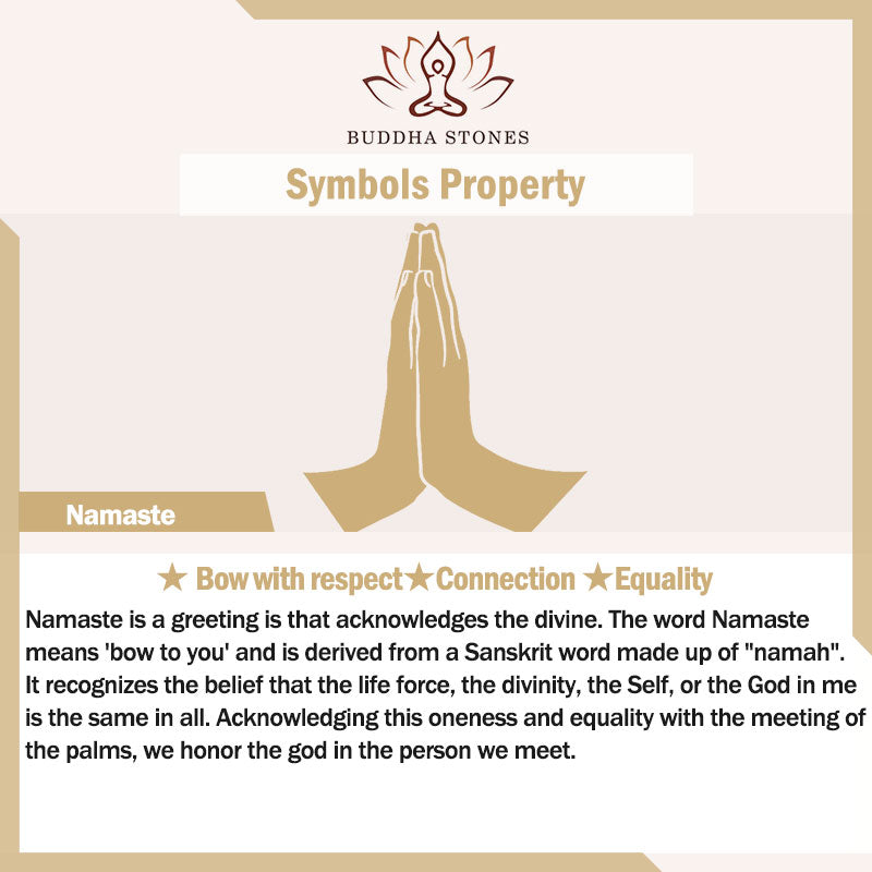 Buddha Stones 925 Sterling Silver Namaste Equality Stud Earrings
