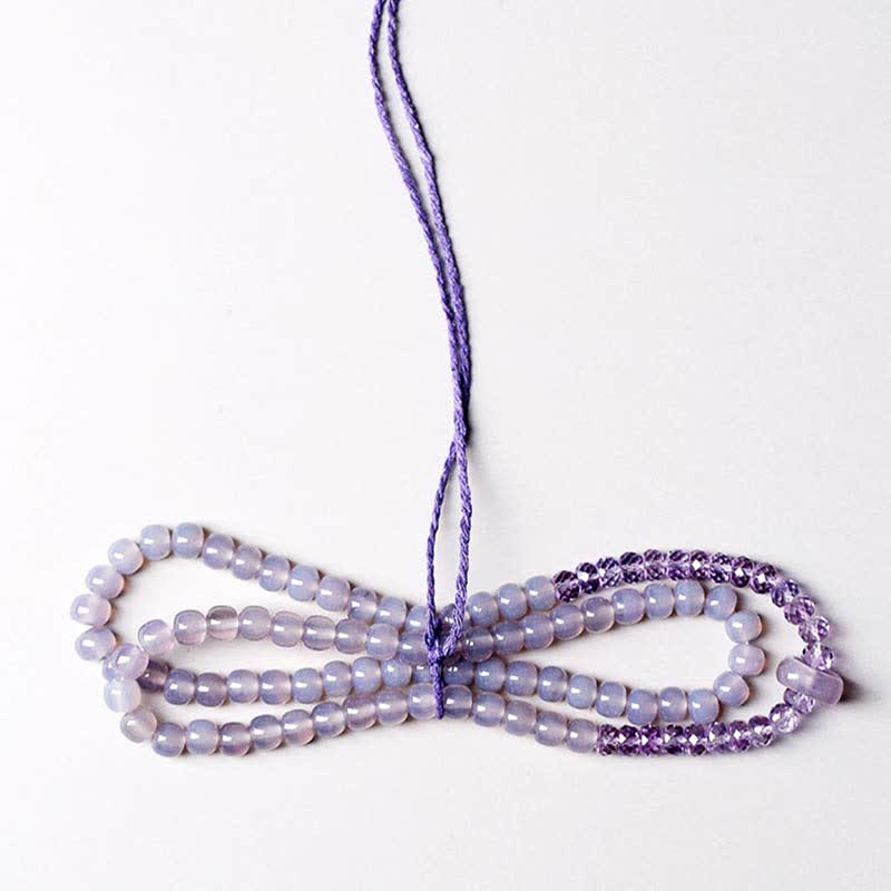 Wear FengShui Natural Amethyst Crystal Meditation Healing Bracelet