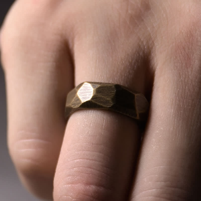 Wear FengShui Tibetan Simple Design Copper Wealth Ring