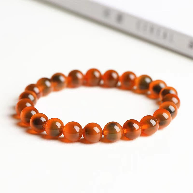 Wear FengShui Natural Colorful Candy Agate Harmony Strength Bead Bracelet