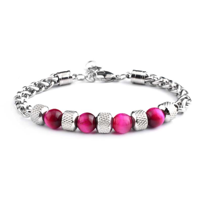 Wear FengShui Black Onyx Tiger Eye Bead Courage Bracelet