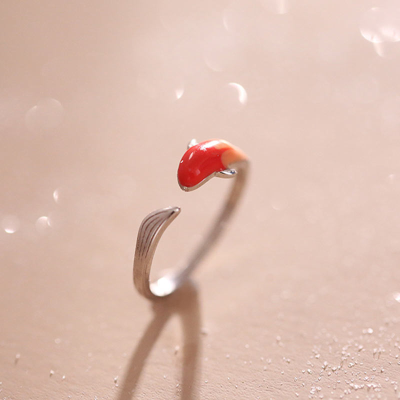 Wear FengShui Koi Fish Copper Balance Luck Adjustable Ring