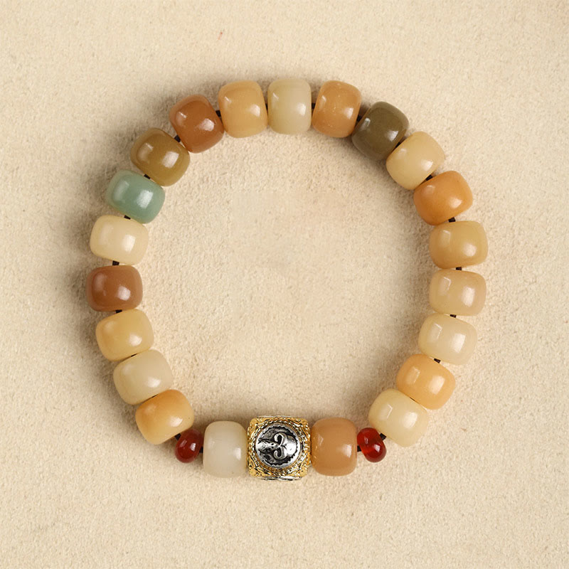 Wear FengShui Natural Bodhi Seed The Lord of the Corpse Forest Om Mani Padme Hum Wisdom Bracelet