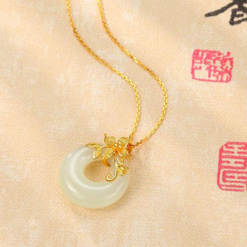 Wear FengShui Tibetan White Jade Calm Necklace