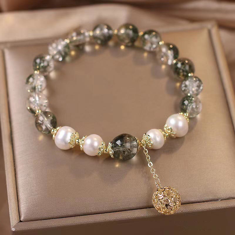 Wear FengShui Green Phantom Pearl Self-acceptance Charm Bracelet