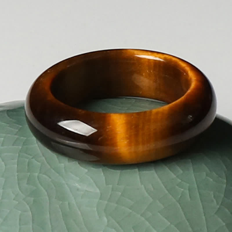Wear FengShui Tiger Eye Stone Strength Protection Ring
