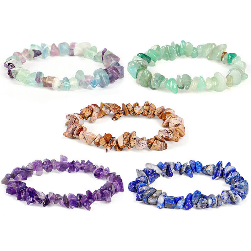 Wear FengShui Amethyst Lazurite Various Crystal Stone Healing Positive Bracelet
