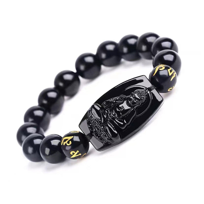 Wear FengShui Chinese Zodiac Obsidian Protection Bracelet