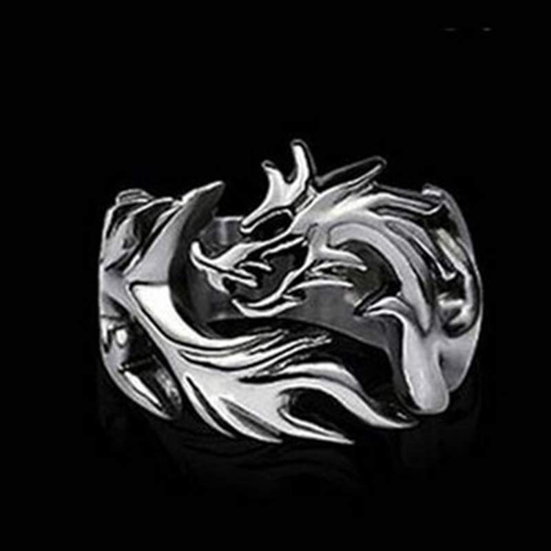 Wear FengShui Dragon Pattern Protection Strength Adjustable Ring