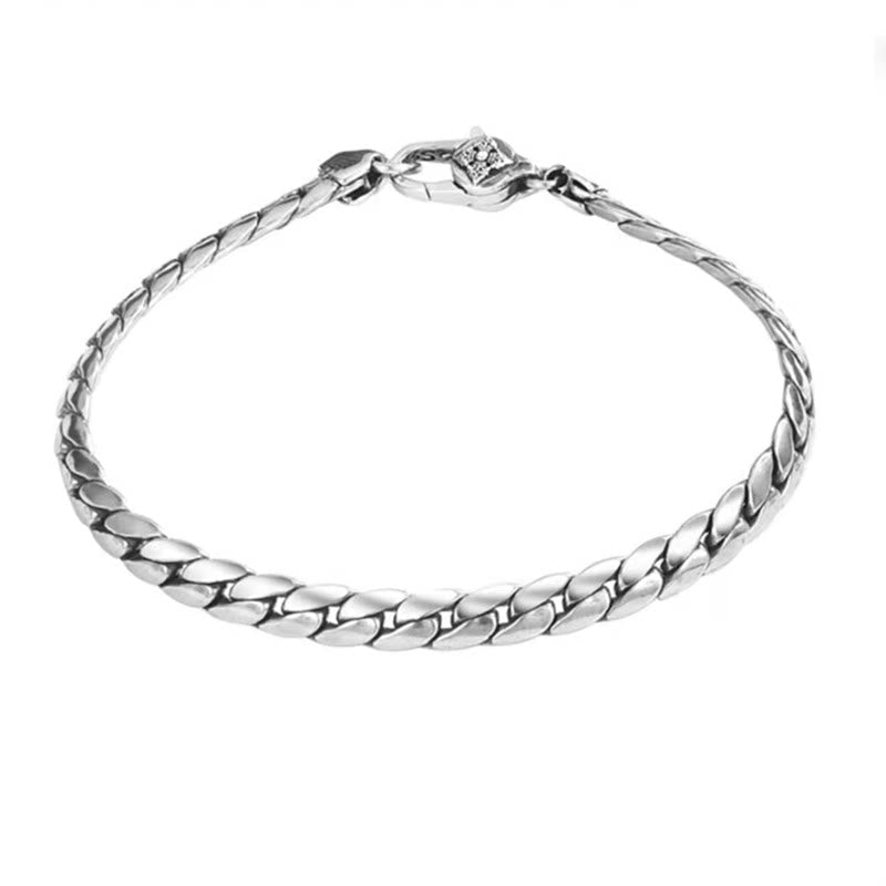 Wear FengShui Double Dorje Vajra Strength Punk Copper Chain Bracelet Necklace