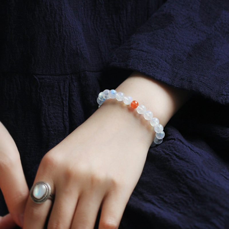 Wear FengShui Moonstone Calm Healing Positive Bracelet