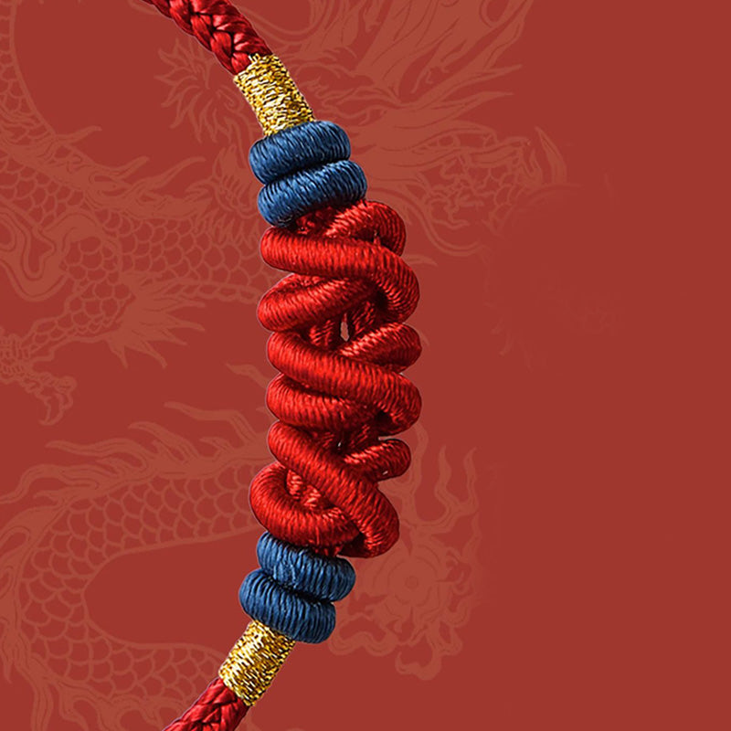 Wear FengShui 925 Sterling Silver Koi Fish Charm Wealth Success Braided Bracelet