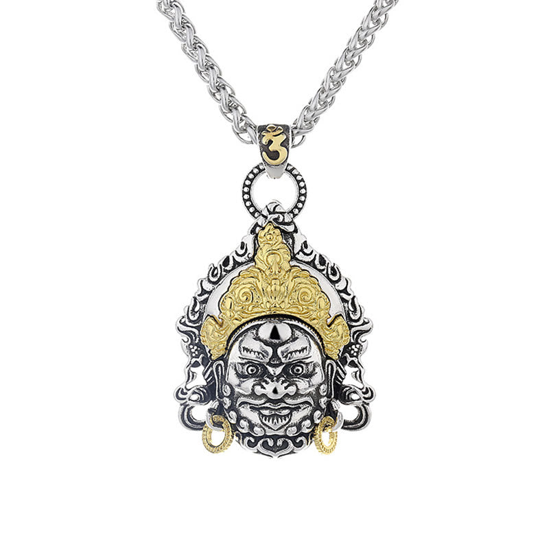 Wear FengShui Yellow God of Wealth Amulet Copper Luck Necklace Pendant