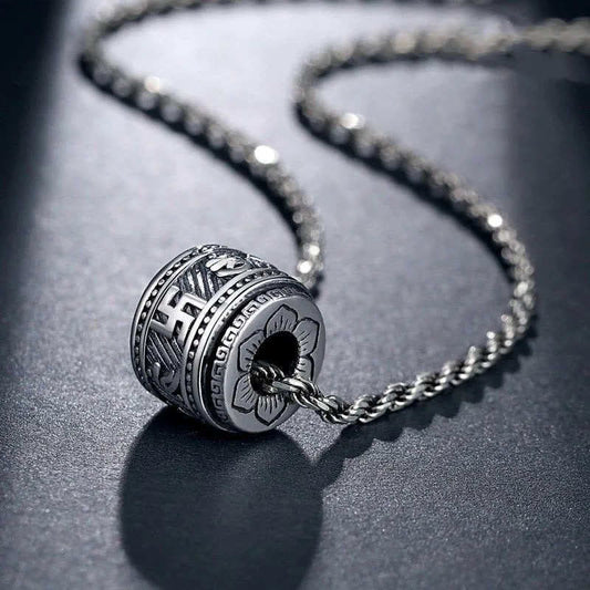 Wear FengShui Tibet Om Mani Padme Hum Protection Necklace Pendant