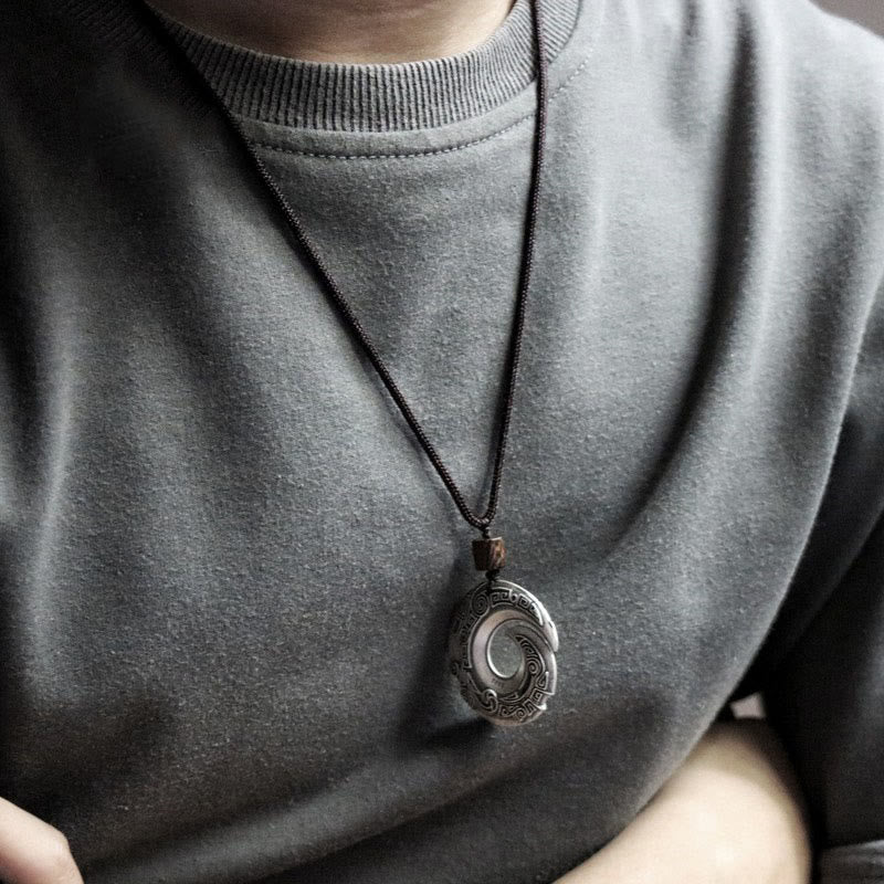 Wear FengShui One's Luck Improves Design Pattern Copper Luck Necklace Pendant