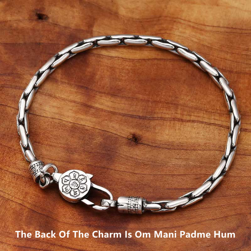 Wear FengShui Tibetan Double Dorje Om Mani Padme Hum Buddha Swastika Vajra Strength Bracelet