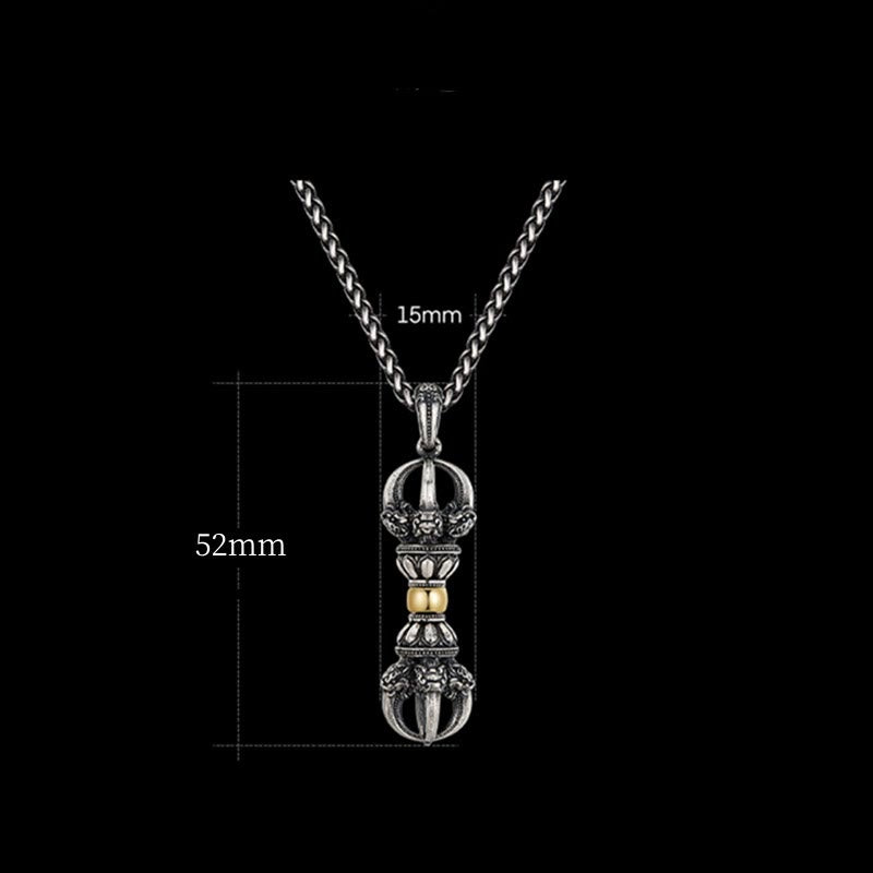 Wear FengShui Tibetan Dorje Vajra Design Wealth Necklace Pendant
