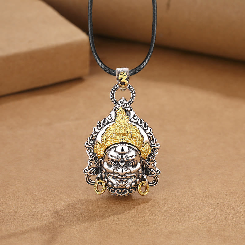 Wear FengShui Yellow God of Wealth Amulet Copper Luck Necklace Pendant