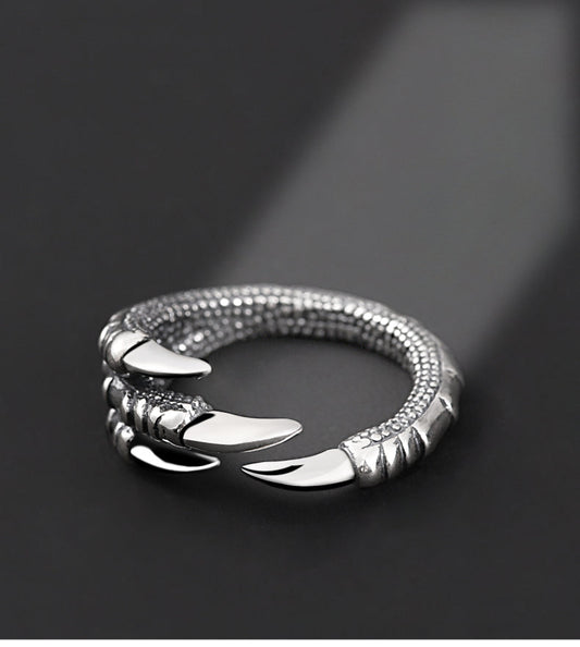 Buddha3bodhi Adjustable Vintage 925 Silver Dragon Claw Ring