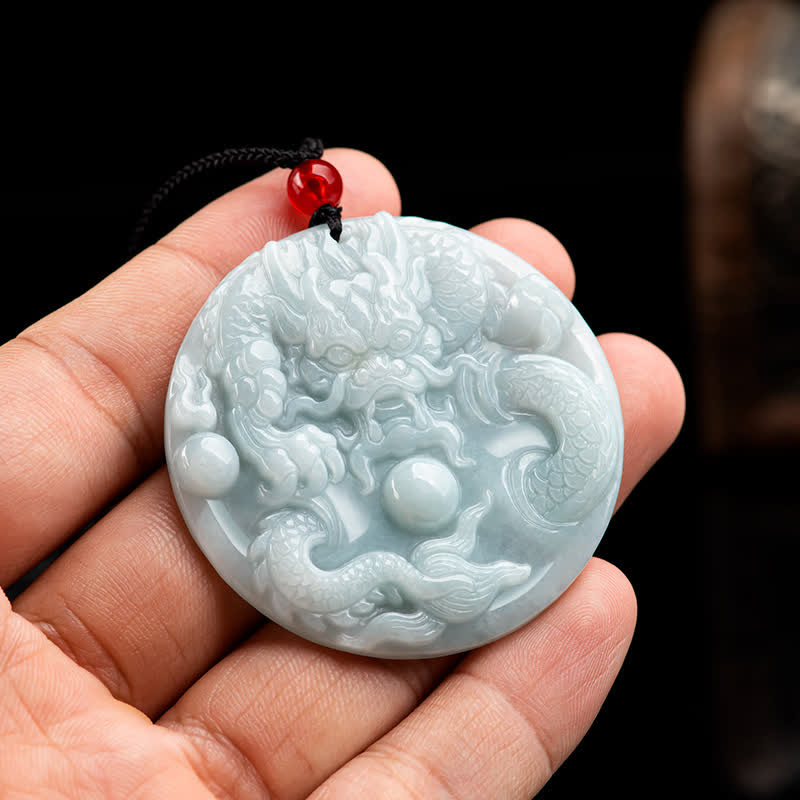 ❗❗❗A Flash Sale- Wear FengShui Chinese Zodiac Dragon Jade Success Amulet String Necklace