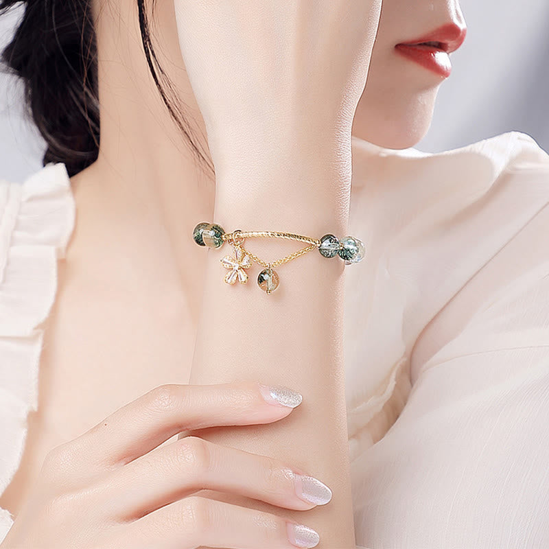 Wear FengShui Green Phantom Crystal Confidence Charm Bracelet