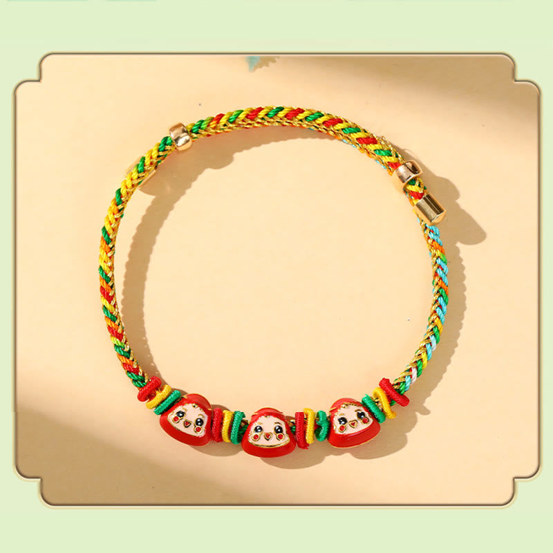 Wear FengShui Colorful Rope Zongzi Pattern Luck Handmade Child Adult Bracelet