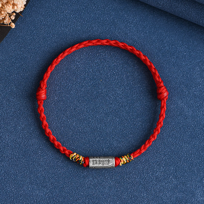 Wear FengShui Handcrafted 925 Sterling Silver Everything Goes Well Design Protection Strength Bracelet Anklet