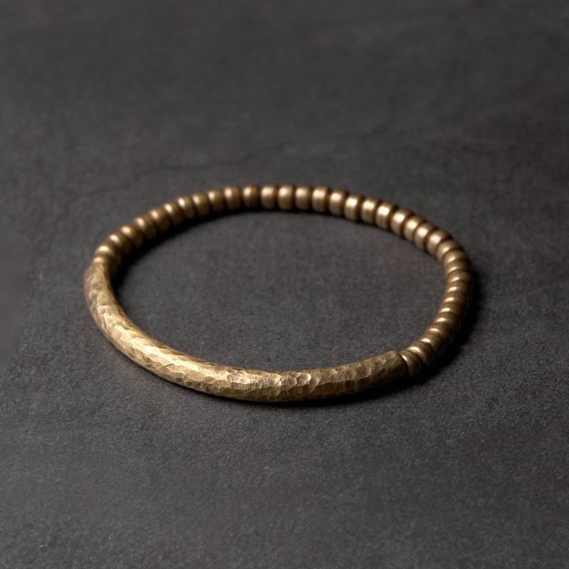 Wear FengShui Simple Design Copper Brass Bead Luck Wealth Bracelet