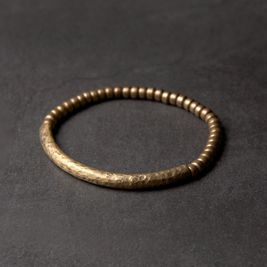 Wear FengShui Simple Design Copper Brass Bead Luck Wealth Bracelet