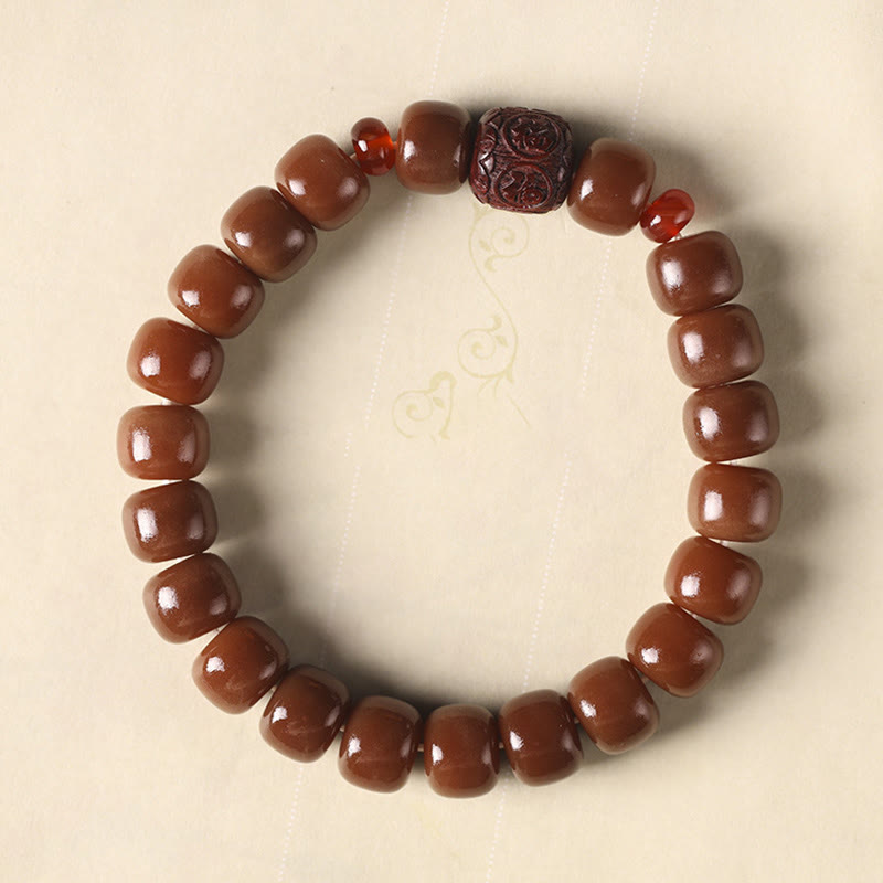 Wear FengShui Bodhi Seed Auspicious Cloud Fu Character Bead Peace Bracelet