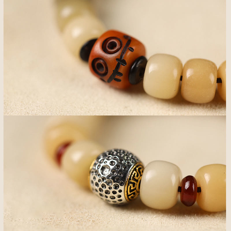 Wear FengShui Natural Bodhi Seed The Lord of the Corpse Forest Om Mani Padme Hum Wisdom Bracelet