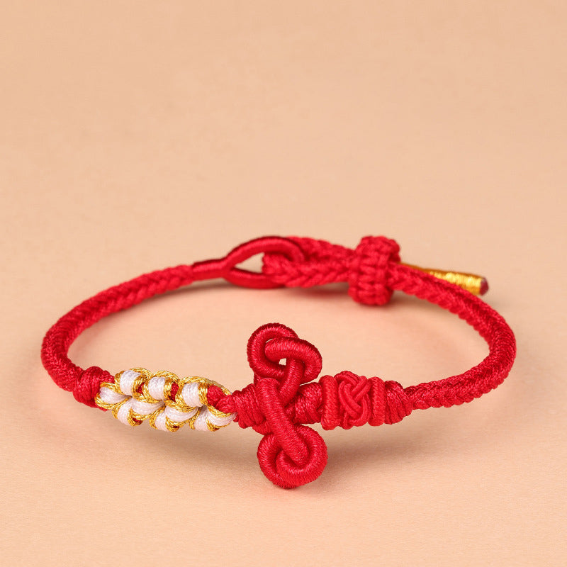 Wear FengShui Handmade Wenchang Knot Luck Strength Braided Rope Bracelet