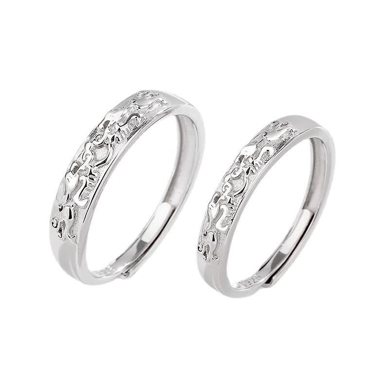 Wear FengShui 925 Sterling Silver PiXiu Balance Adjustable Couple Ring
