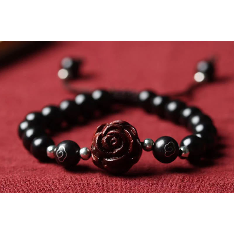 Wear FengShui Small Leaf Red Sandalwood Sooth Bracelet