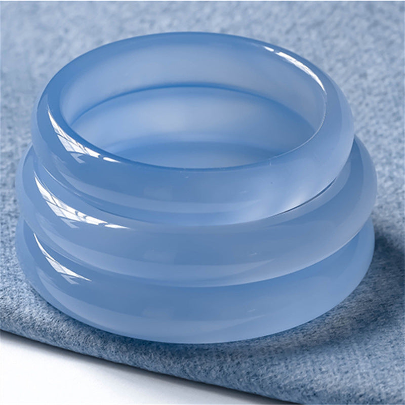 Wear FengShui Blue Chalcedony Emotional Balance Bracelet Bangle