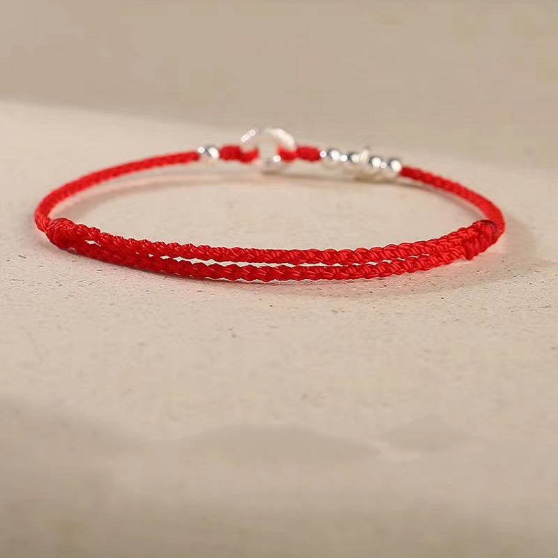 Wear FengShui 925 Sterling Silver Auspicious Clouds Peace Buckle Safe And Sound Bracelet Anklet