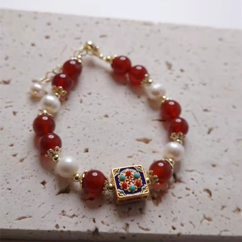 Wear FengShui Red Agate Pearl Confidence Self-acceptance Bracelet