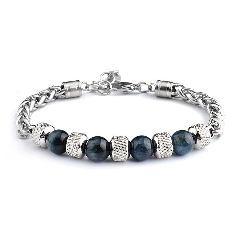 Wear FengShui Black Onyx Tiger Eye Bead Courage Bracelet