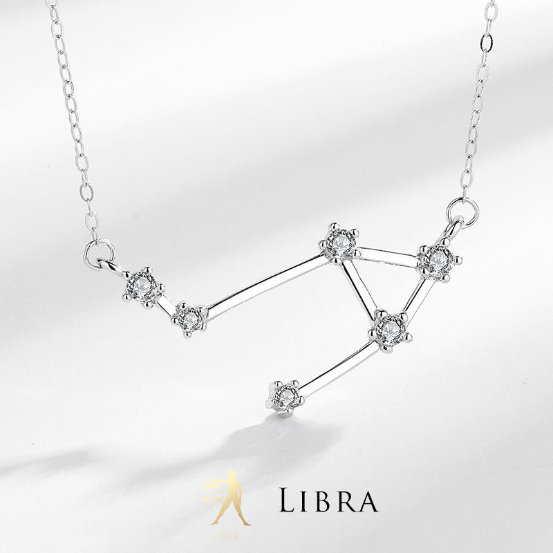 Wear FengShui 925 Sterling Silver 12 Constellations of the Zodiac Astrology Blessing Necklace Pendant