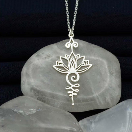 Wear FengShui Lotus Luck Wealth Necklace Pendant