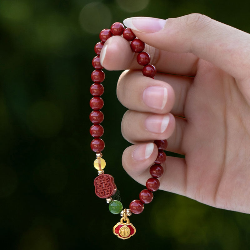 Wear FengShui Cinnabar Happiness Calm Bracelet