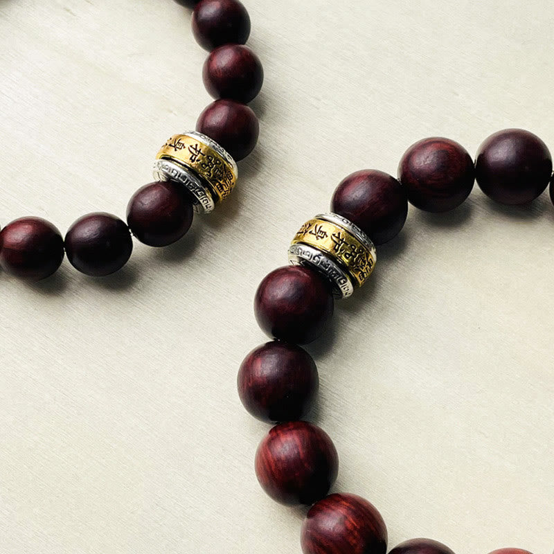 Wear FengShui Small Leaf Red Sandalwood Amulet Protection Bracelet
