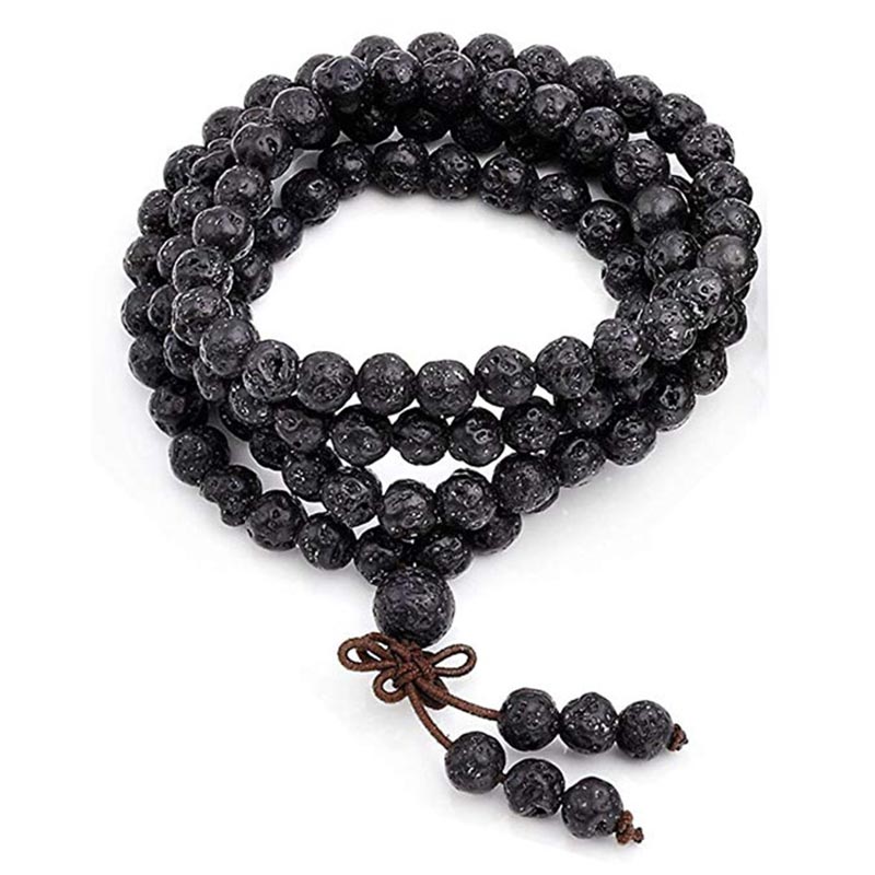 Wear FengShui Natural Lava Rock 108 Beads Protection Bracelet